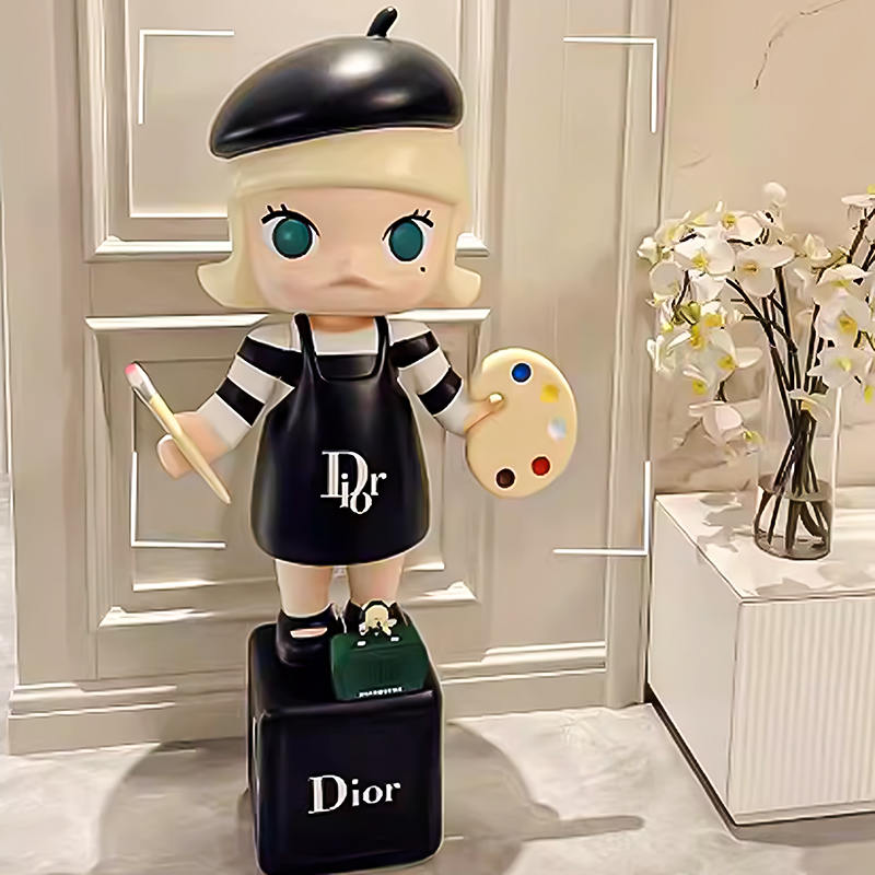 Home Decoration Glass Fiber Cartoon POP MART Statue Cartoon Sculpture